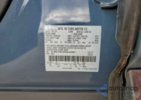 2025 Lincoln Aviator Reserve z USA, uszkodzony, nr VIN 5LM5J7WCXSGL03691